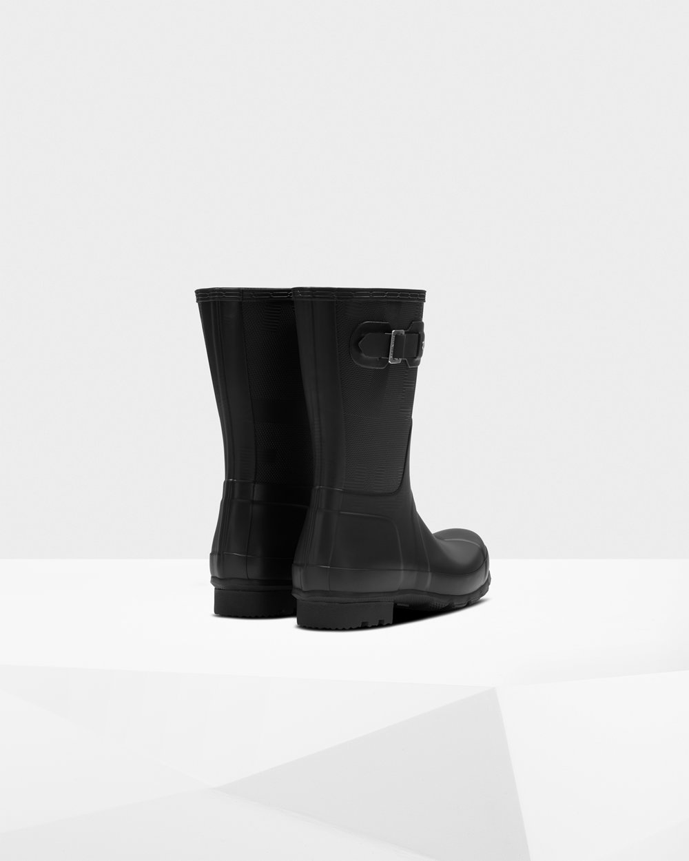 Hunter Hombre Original Exploded Logo Texture - Botas de Lluvia Negras - 913-LUAIER